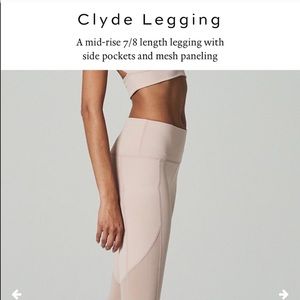 Varley Clyde Legging in Sepia Rose SMALL NWOT